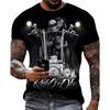 2025 Summer Men's Round Neck Short Sleeve 3D Print T-Shirt Simple Casual Comfortable Breathable Quick-Rying Outdoor Sports Top