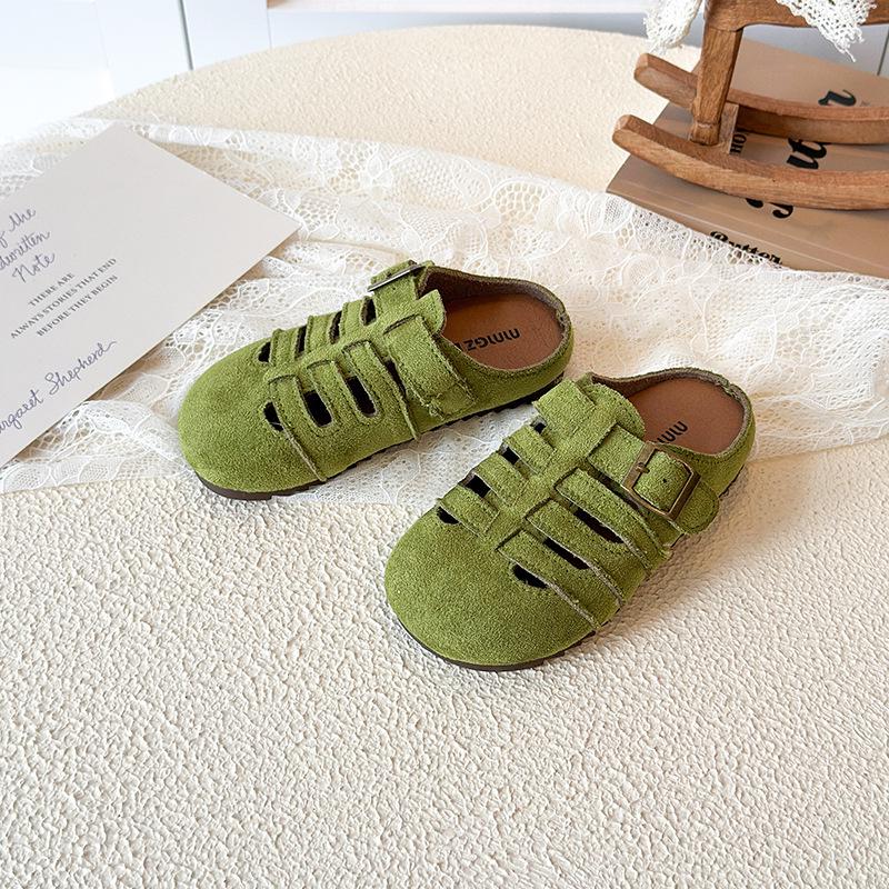 2025 Summer Roman Retro Soft Sole Closed-Toe Slip-On Half Slippers