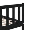 Vidaxl Bed Frame, Black, Solid Pine Wood, 200 X 200 Cm