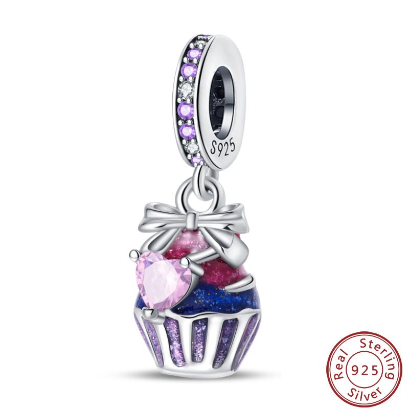 Dessert Afternoon Tea Series Copper Coffee Cake Pizza Fries Sweet Charms Beads 3Mm Diy Fine Jewelry Making