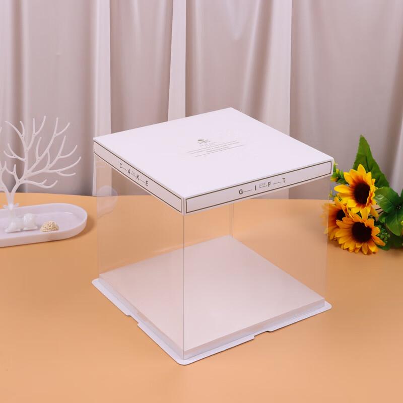 6-inch Transparent Square Single-Layer Cake Boxes (5-pack)