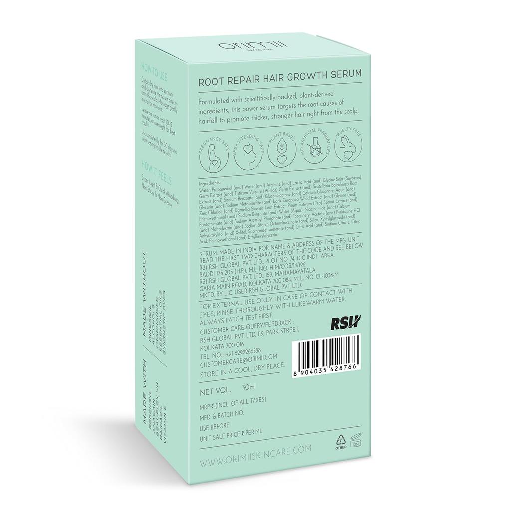 Orimii Postpartum Hair Growth Serum 30ml | Redensyl Root Repair, Prevents Breakage, Lightweight Non-Sticky Formula