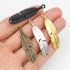 3-50pcs Alloy Metal Feather Charms Pendant for Necklace Keychain Earrings DIY Jewelry Making Accessories Findings