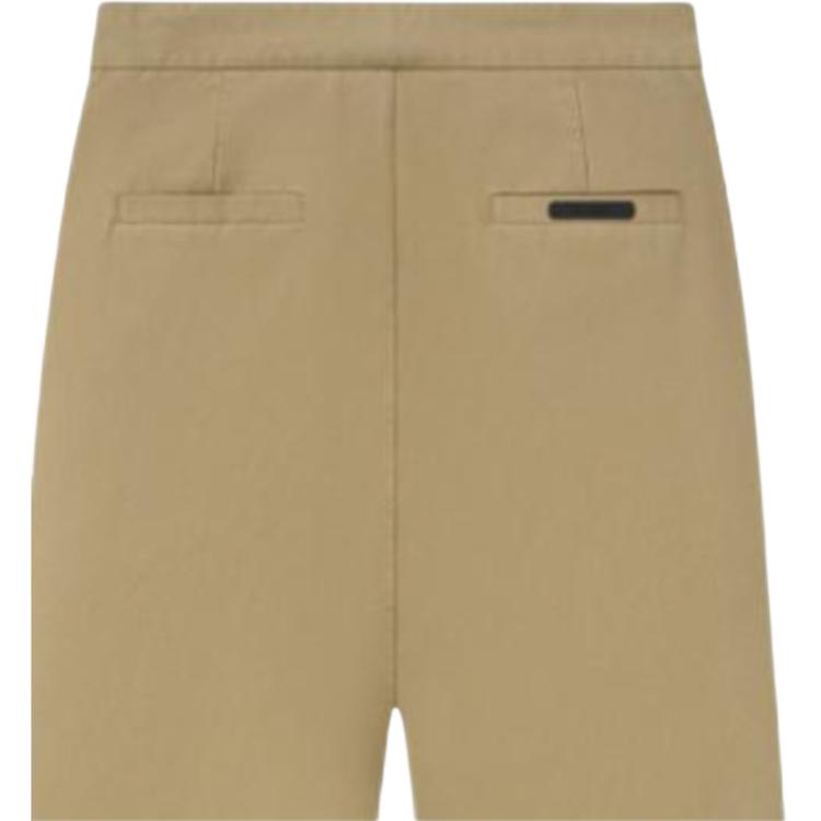 Fear of God Essentials Cotton Canvas Pleat Front Pant Dune Men Bottoms Tan 130SP268524F