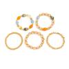Multi Color Resin Bead Bracelet Irregular Shape Elastic Cord Bracelet  Daily Outfit