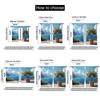 2pcs, 2D Flat Printing Window Curtains Landscape Blackout Polyester Festive Wall Decor Perfect for Carnival Decor