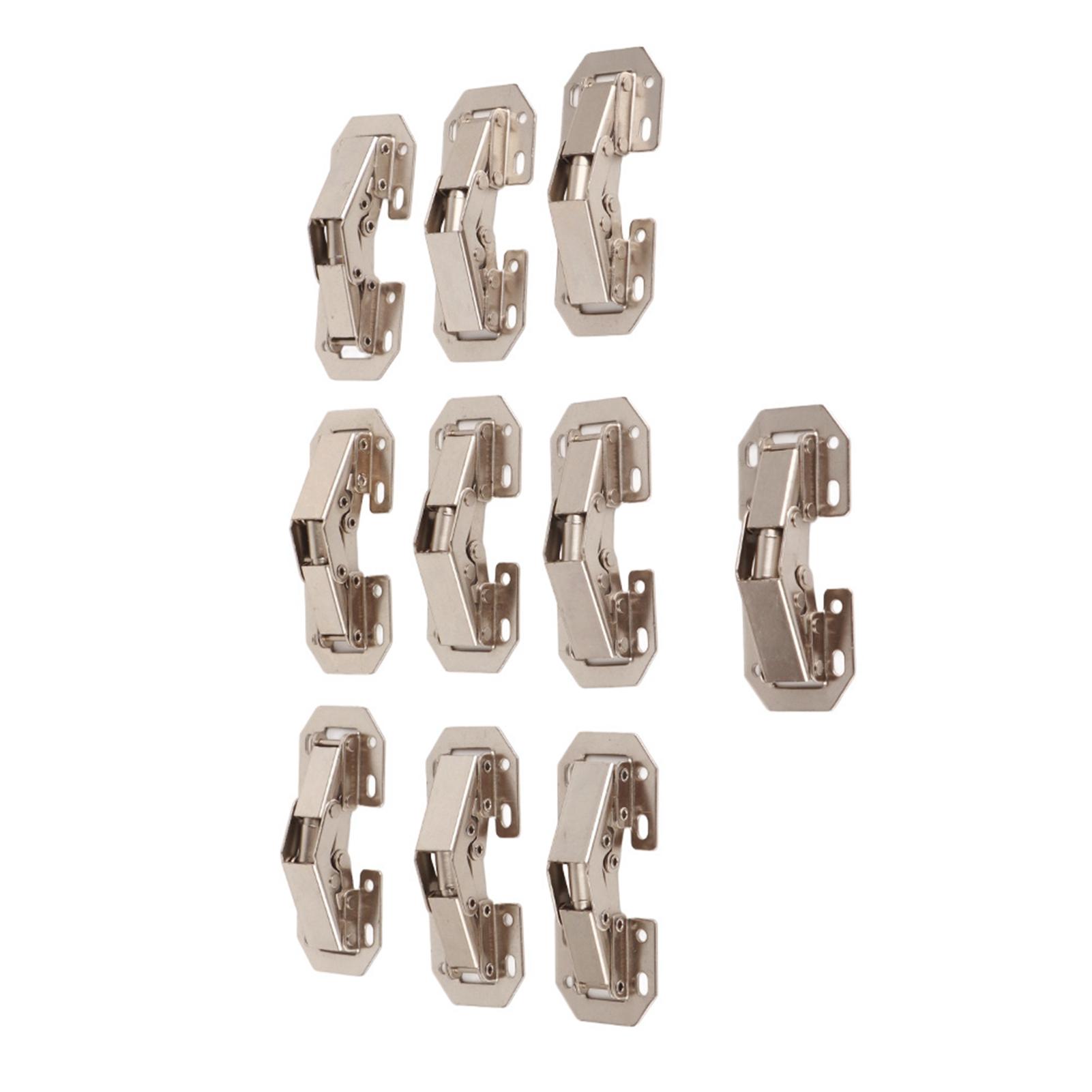

10Pcs set Easy Installation Type Cabinet Cupboard Wardrobe Door Furniture Corner Folded Hinge