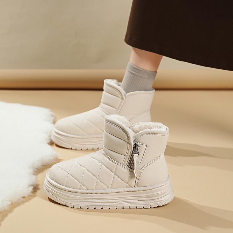 TUINANLE Aukštos kokybės moteriški batai, pliušiniai sniego batai, šilti aukštakulniai plokščiapadžiai moteriški žieminiai batai