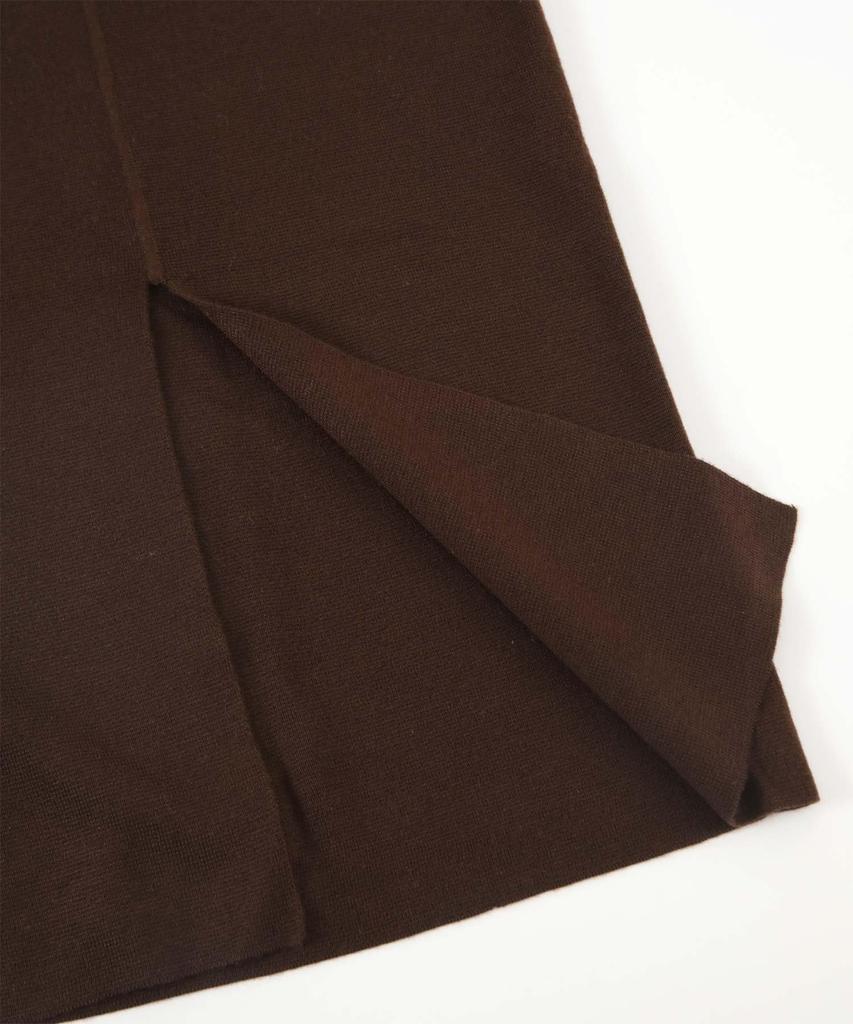 Titibait Slit Tight Knit Skirt AYXP2978 PS Brown Women's (XS-S)