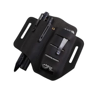 VIPERADE PJ8 EDC Leather Sheath for Tactical EDC Pocket EDC Organizer Leather Belt Leather Slip Sheath Bullets, Knives, Tools, Flashlights, Pens,