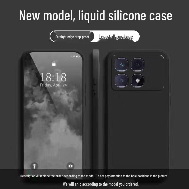 Redmi K70 Ultra Solid Color Liquid Silicone Case - Full Coverage Anti-Fall Protection