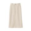 MUJI Women's Stretch Corduroy Narrow Skirt BE1XWA5A Ivory S