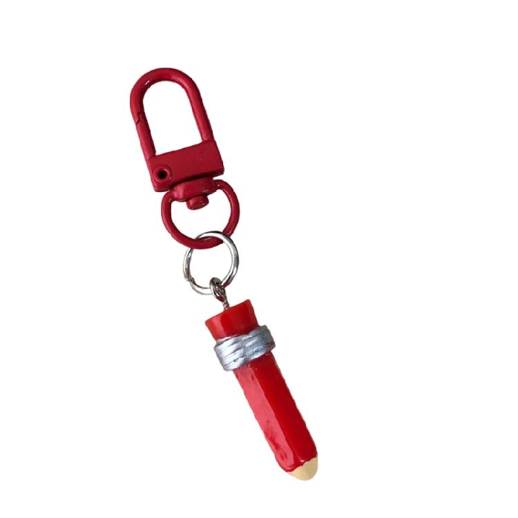 Lovely Mini Pencil Keychain Hanging Decoration For Girls Teens Lovely Style Creative Keyring Jewelry Functional