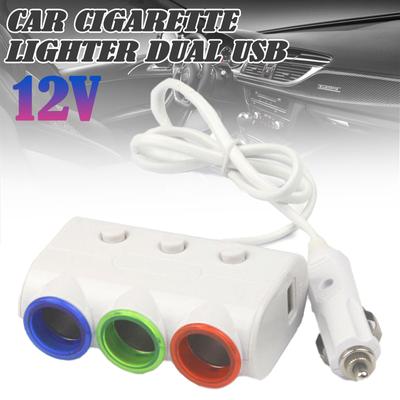 Autozapalovač cigaret Multi Socket Triple Splitter 2 USB nabíječka adaptér 12V