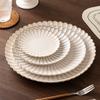Styl nordycki Ceramiczna Talerz z wypałem typu zmaniennego Chryzantema Domowy Ceramiczny Talerz na Warzywa Talerz do Kuchni Zachodniej Talerz na Stek Okrągły Talerz