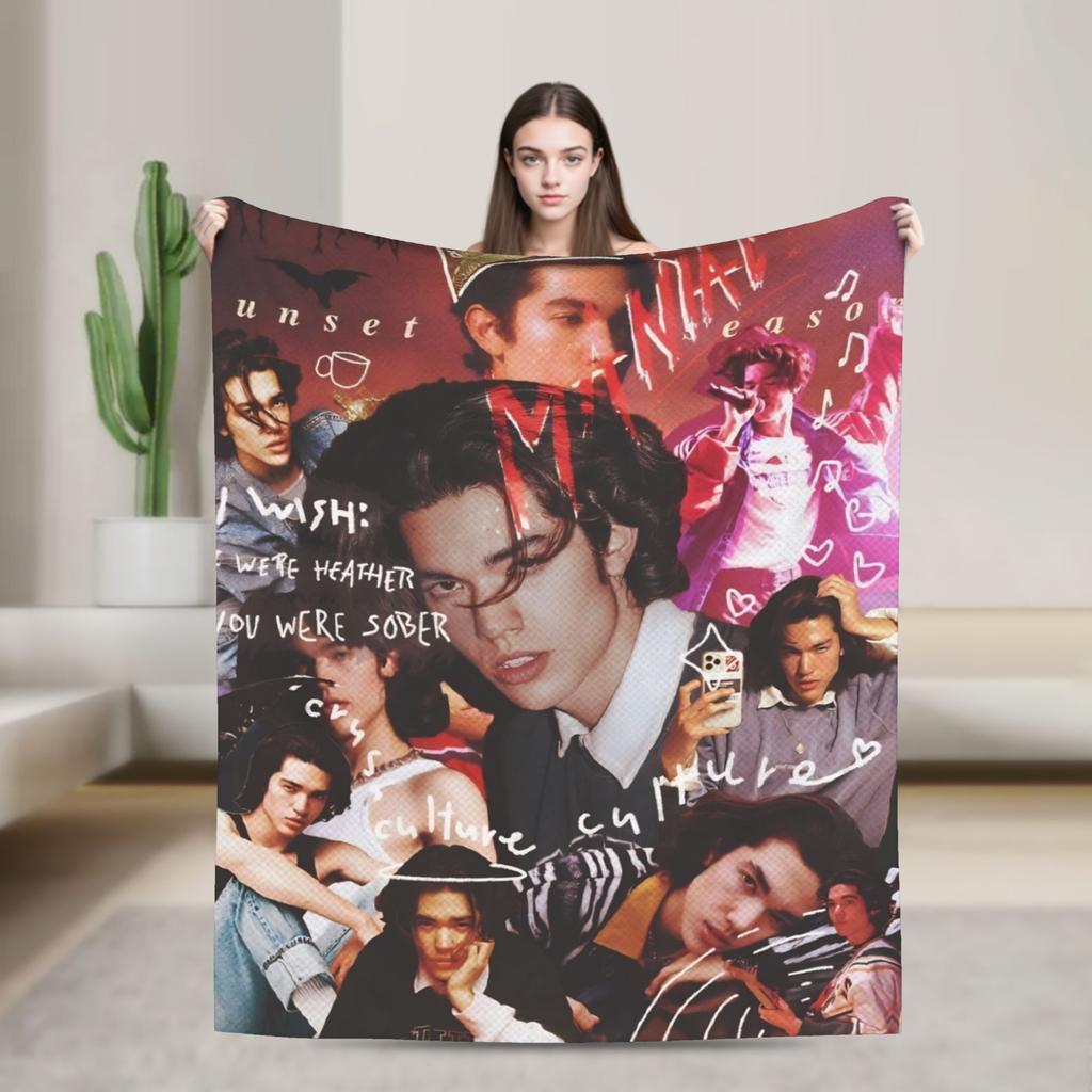 Conan Gray Wishbone Decke Amerikanischer Sänger Reisebüro Flanell Überwurfdecke Für Schlafzimmer Warme Tagesdecke Geburtstagsgeschenk