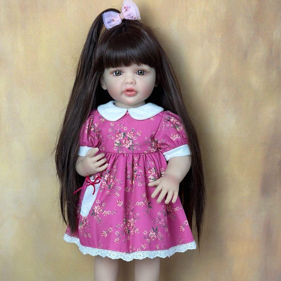 55cm Full Vinyl Baby Doll - Children's Day Gift, Reborn Companion & Bath Toy.