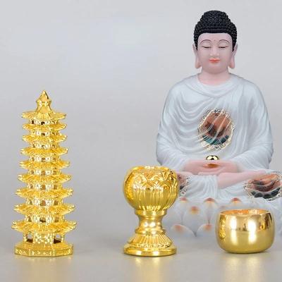 Shakyamuni Bowl Amitabha Buddha Lotus Flower Pharmacist Buddha Medicine Jar Golden Pagoda Artifact Accessories