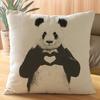 Monkey Cat Deer Cartoon Decorative Cushion Cover Elk Panda Rabbit Animal Style Cotton Linen Sofa Throw Pillow Case Cojines