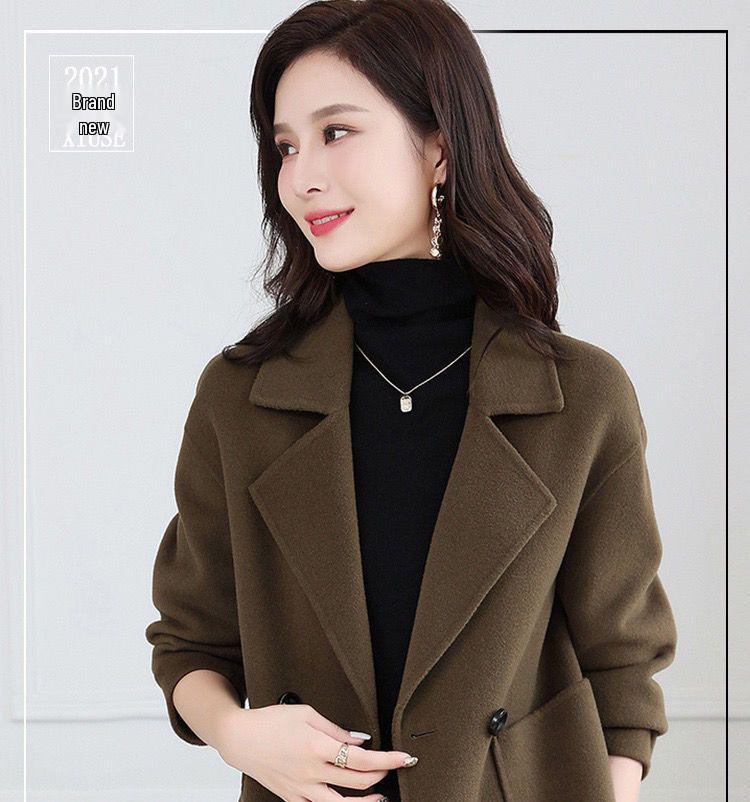 Petite Women's Versatile Woolen Jacket - Autumn/Winter Style