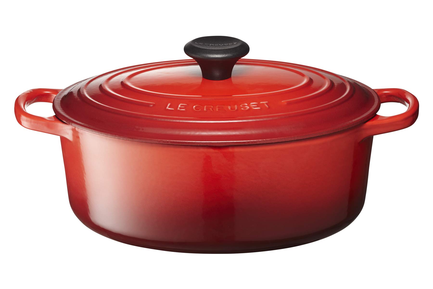 

Le Creuset Cast Enamel Pot Signature Cocotte Oval 27 cm Cherry Red Gas IH Oven Compatible Japanese [Authorized Product]