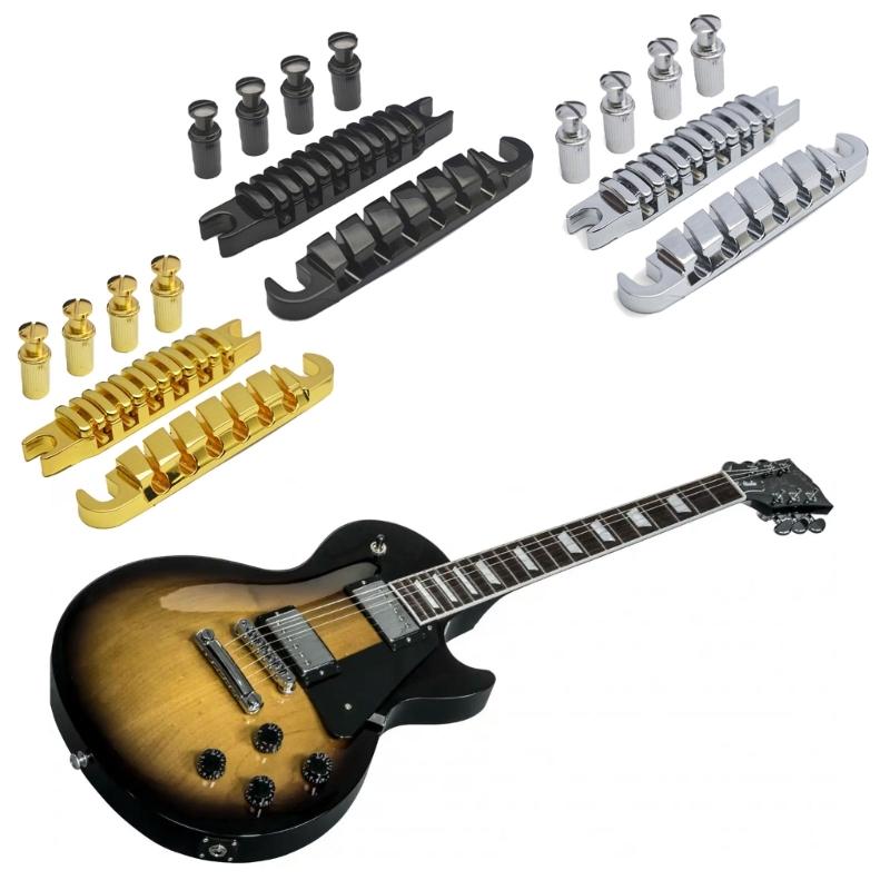 Zinc Alloy Split Guitar Bridge Playability Bridge Tailpiece Replacement Split Guitar Bridge Tailpiece Easy to Install