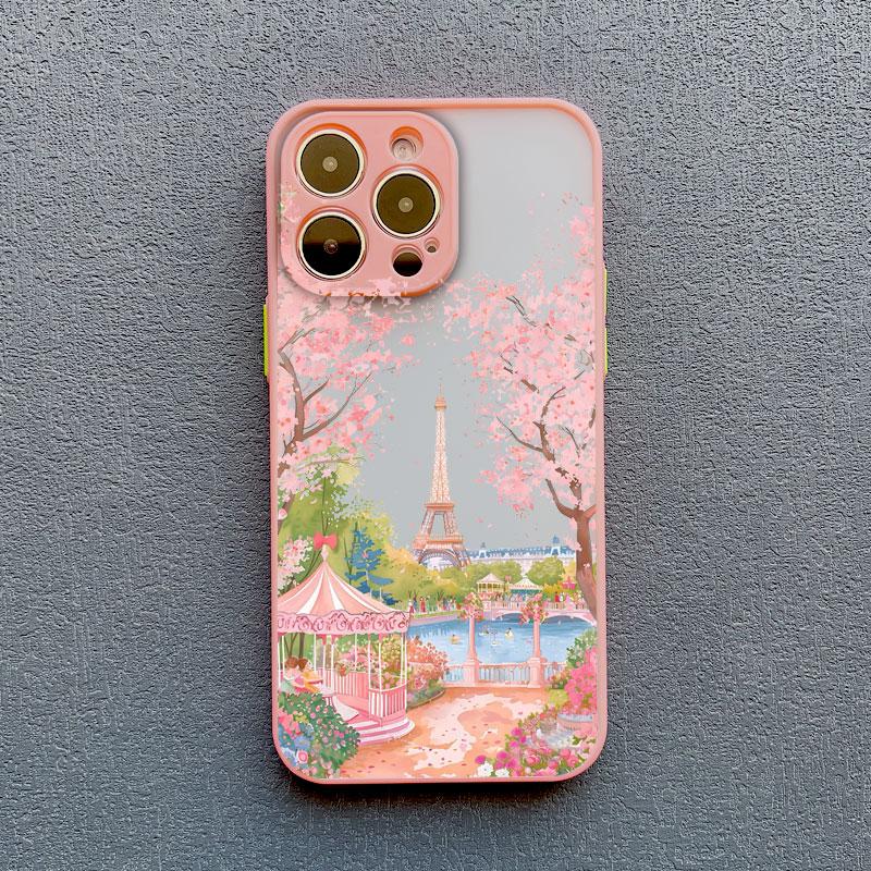 Bländande Anime Gatumotiv Scenari Telefonfodral för IPhone 13 12 11 Pro Max Mini 16 15 14 Max Plus 7 8 Plus SE2 X XR X Baksideskydd