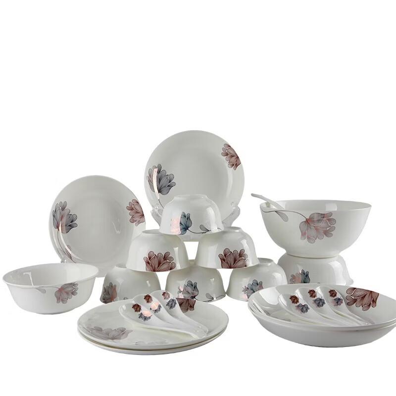 Northern Scenery 22-Piece Bone China Dinnerware Set