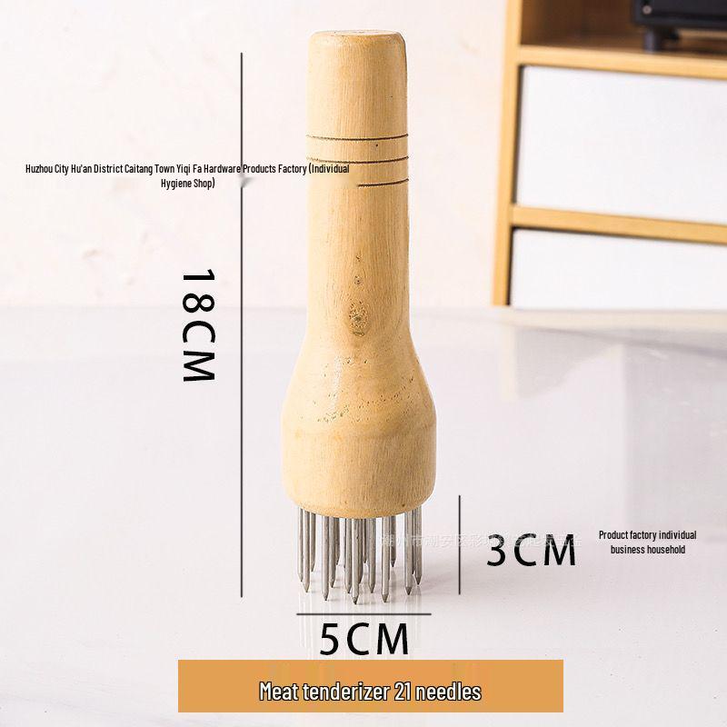 Stainless Steel Meat Tenderizer Tool - Piercing Hammer for Steak, Pork, and Pork Belly