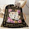 Mom's Gratitude And Love Blanket Suitable for Sofas,travel, Living Rooms Also a Good Gift for Friends and Family Suitable for All Seasons.