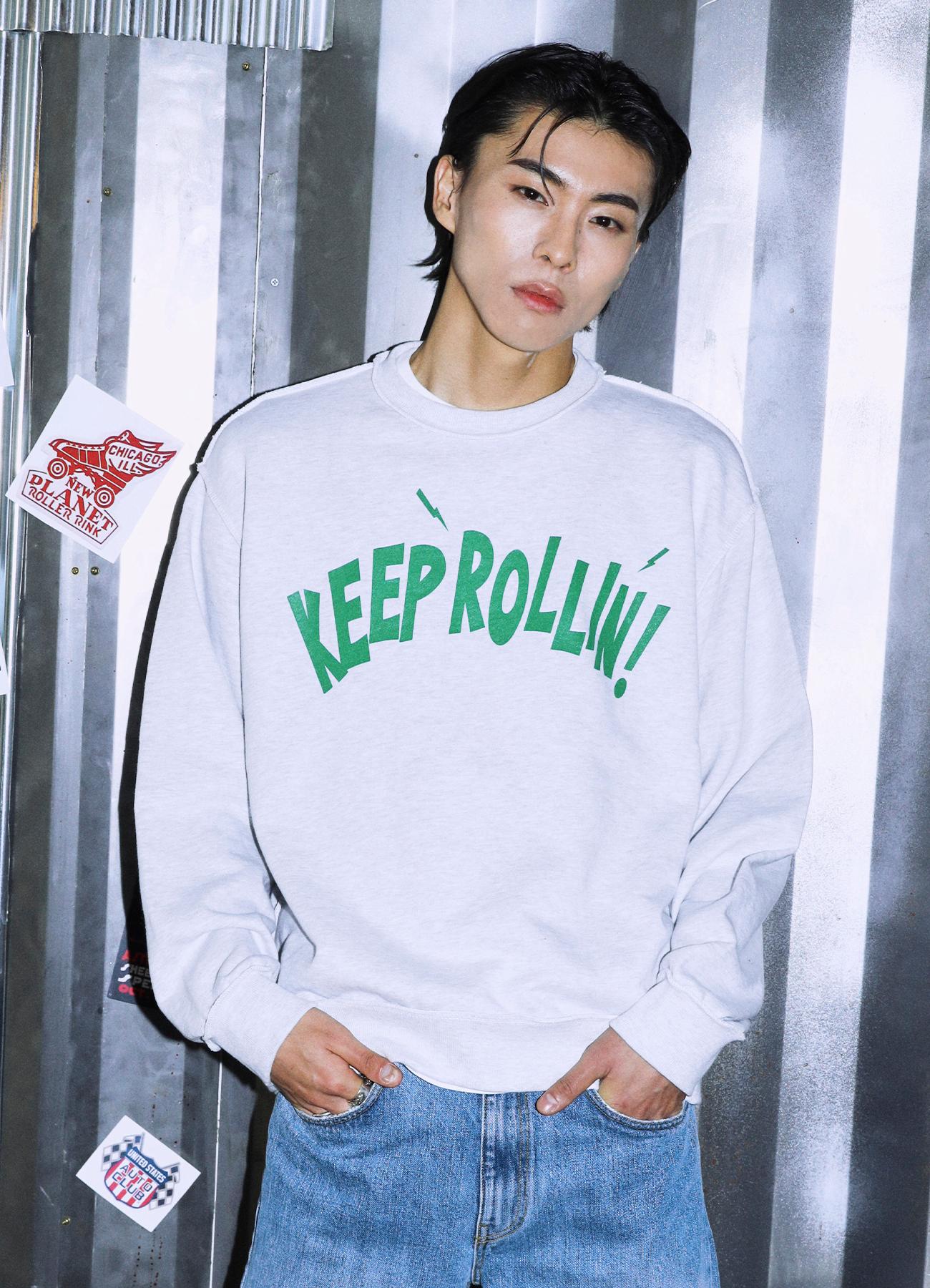 Sui Bom Keep Rollin Sweatshirt - Heather Grey Xl
