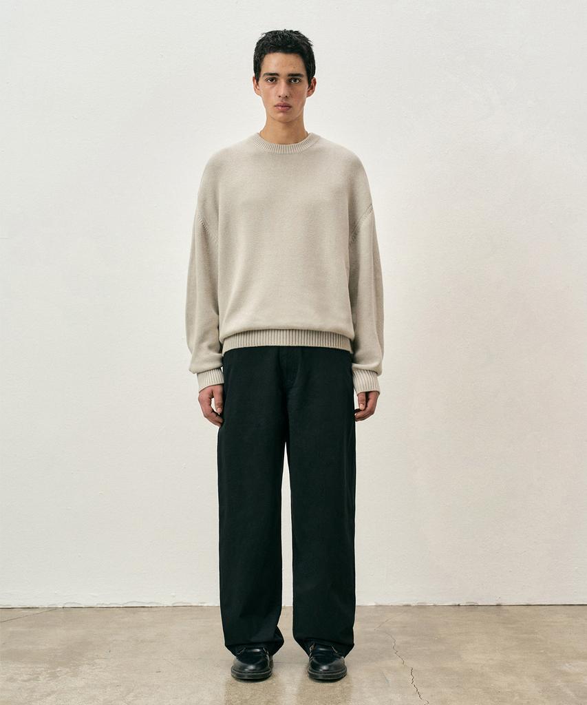 COSTUME O’CLOCK Cotton Washed Wide Pants Ash Brown Coospt243Ashbrown