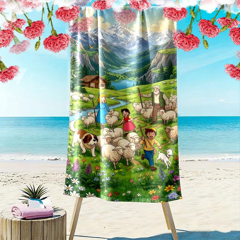 Toalla de Playa Heidi, Toalla Grande Suave de Secado Rápido para Playa Camping Natación
