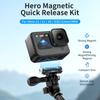 AMAGISN Magnetischer Schnellverschluss-Halterungsadapter für GoPro Hero 12/11/10/9/8/11 Mini/Max Aluminiumlegierung Action-Kamera Zubehör
