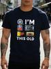 Herren Kurzarm Baumwolle Rundhals T-Shirt Ich Bin Diese Alte Retro Kassette Film Vintage Grafik Nostalgisches Geschenk Gen X Vater Tägliches Oberteil