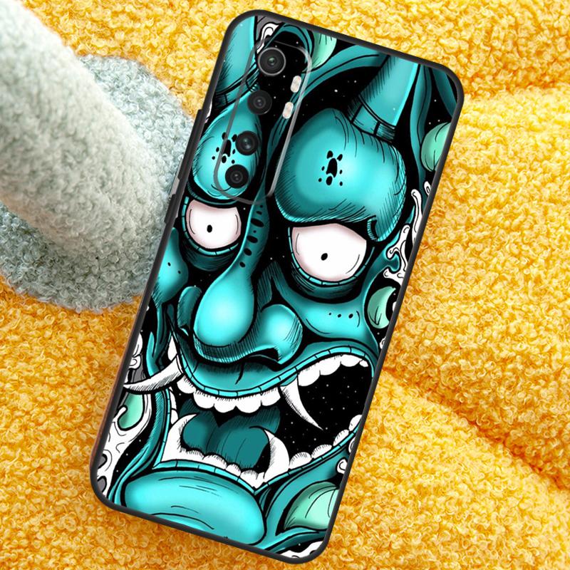 Japanese Oni Hannya Demon Mask Case For Xiaomi 15 Ultra 14 13T 14T 15T 17 Pro Max  Cover For POCO X7 Pro X5 X6 F5 F6 F7 F8