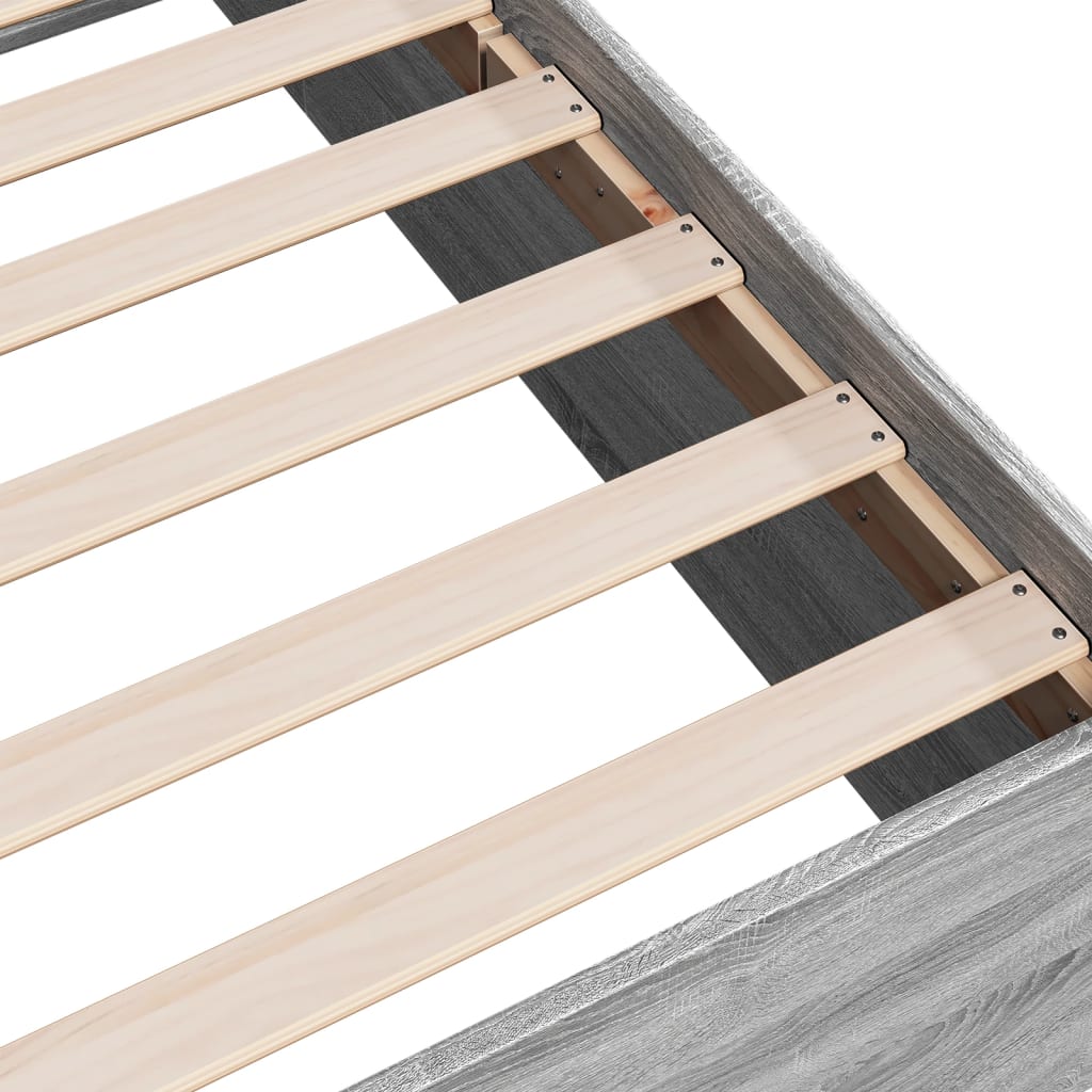Bed Frame Grey Sonoma 90 x 190 cm Particleboard
