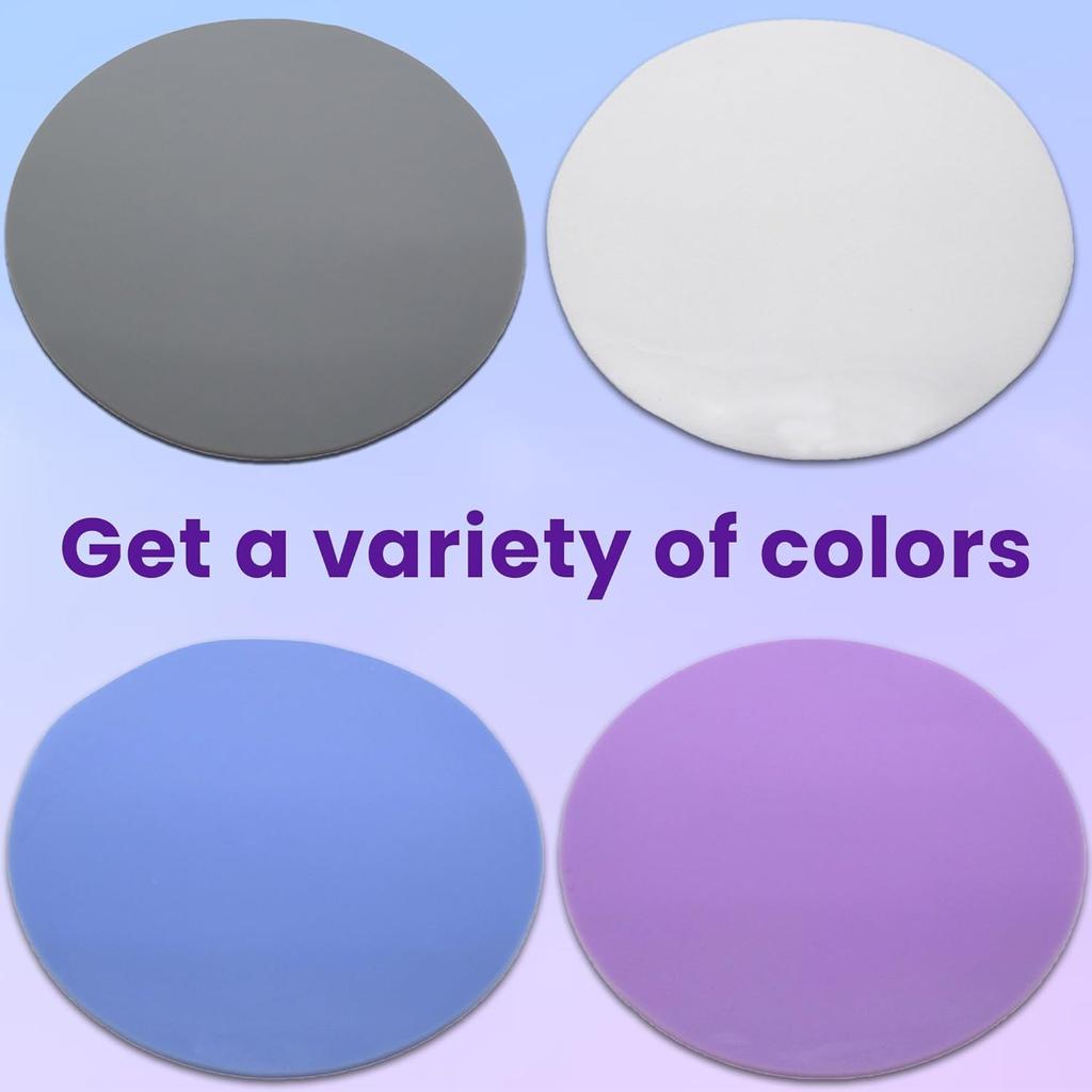 Jar Opener Gripper Pads (Pack of 4) - Round Non Slip Grippers for Jars, Lids & Bottles - Multipurpose Silicone Jar Lid Openers for Opening Jars for