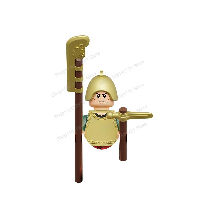 MOC Chinese Soldier Figures Building Blocks Shangzhou Dynasty Qin Dynasty Castle Warrior Knights Army Accessories Bricks Toys