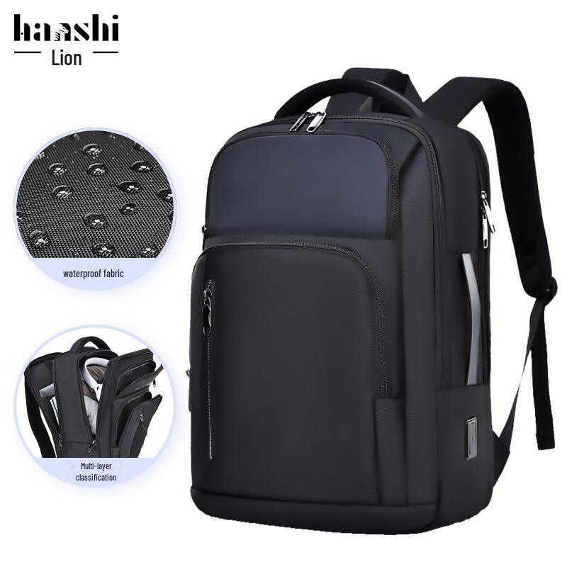 Men's Waterproof Multi-Function Business Backpack with USB Charging Port