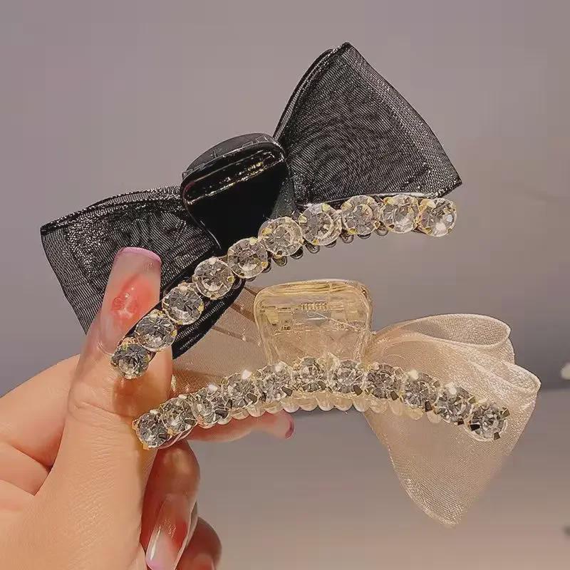 Elegant Mesh Bow Hair Clip for Women - Small Clip for Side Bangs & Top Styles