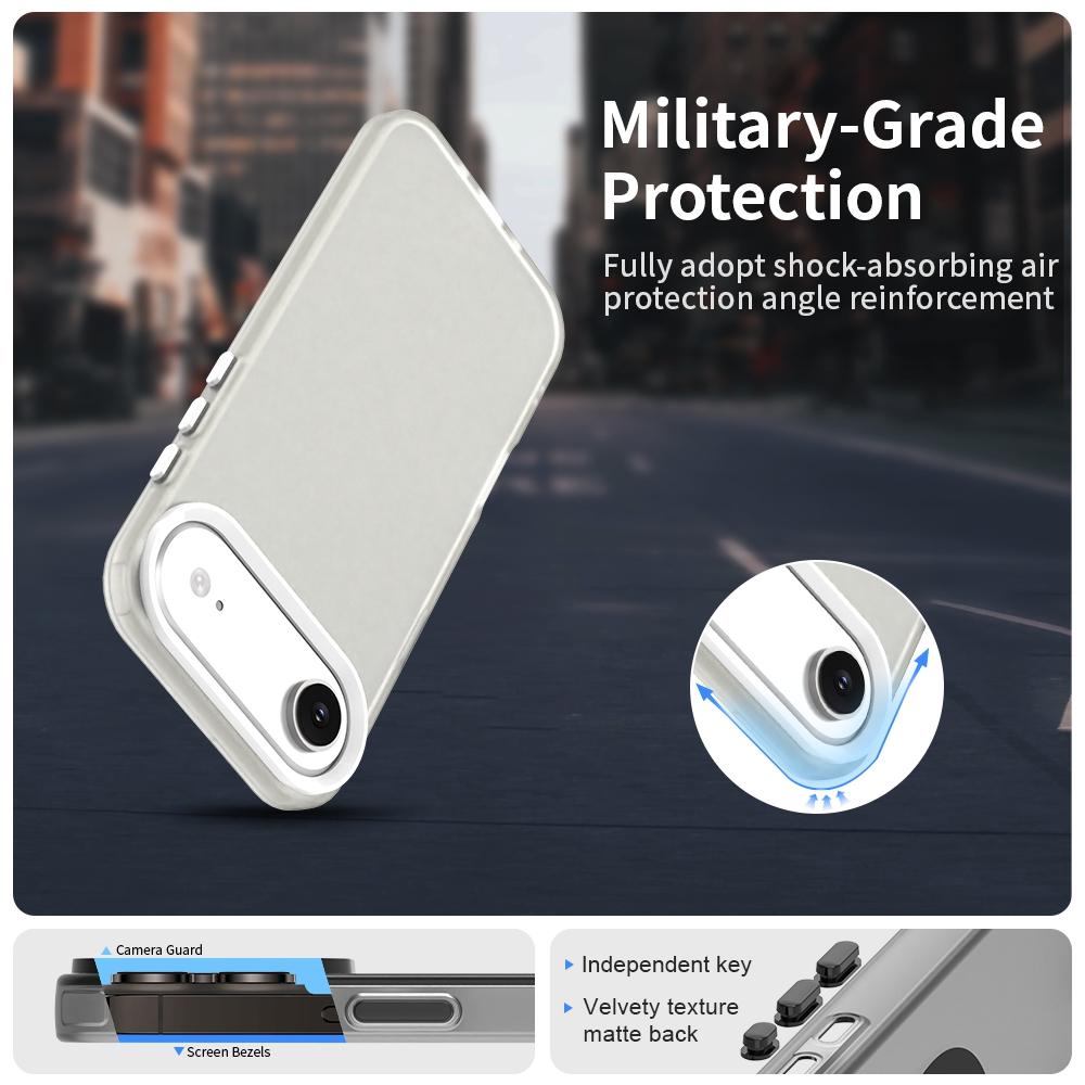 For iPhone 17 Air Case PC+TPU+PET Matte Anti-Drop Phone Back Cover