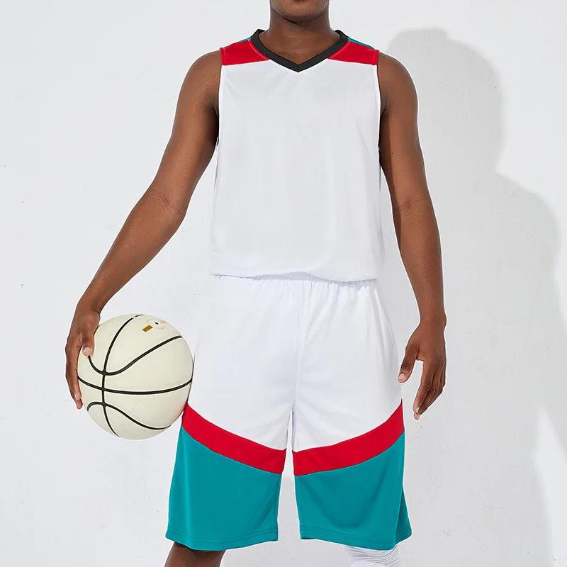 2pcs Set Men Basketball Football Jerseys Fitness Running Sport Clothes Jogging Marathon Athletic Training Plus Size Sportswear