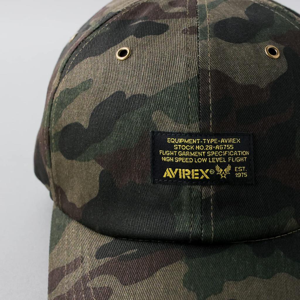 AVIREX Militär-Tag Baseball Camouflage 6-Panel Kappe, Herren Low-Profile