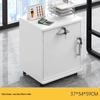 Lockable Mobile Wooden Cabinet for Under Desk Storage
