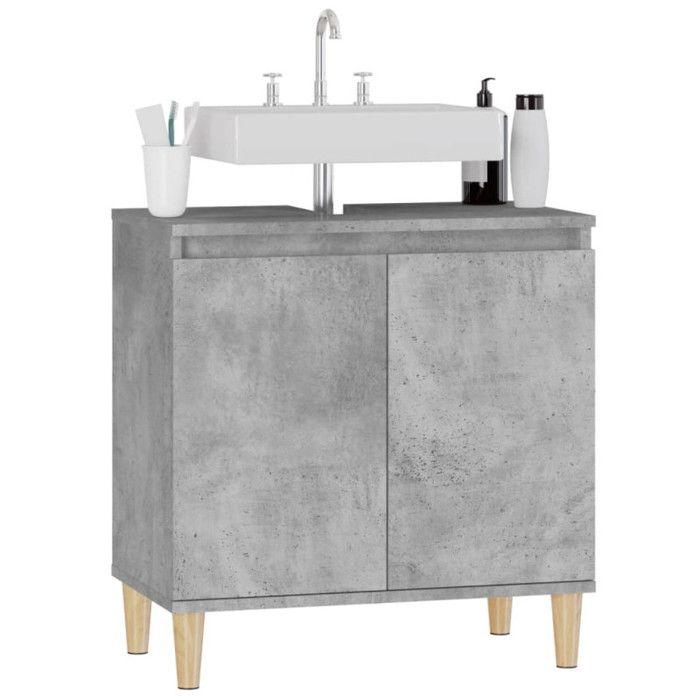 VidaXL Sink Cabinet Concrete Grey 58x33x60 Cm Engineered Wood 821256