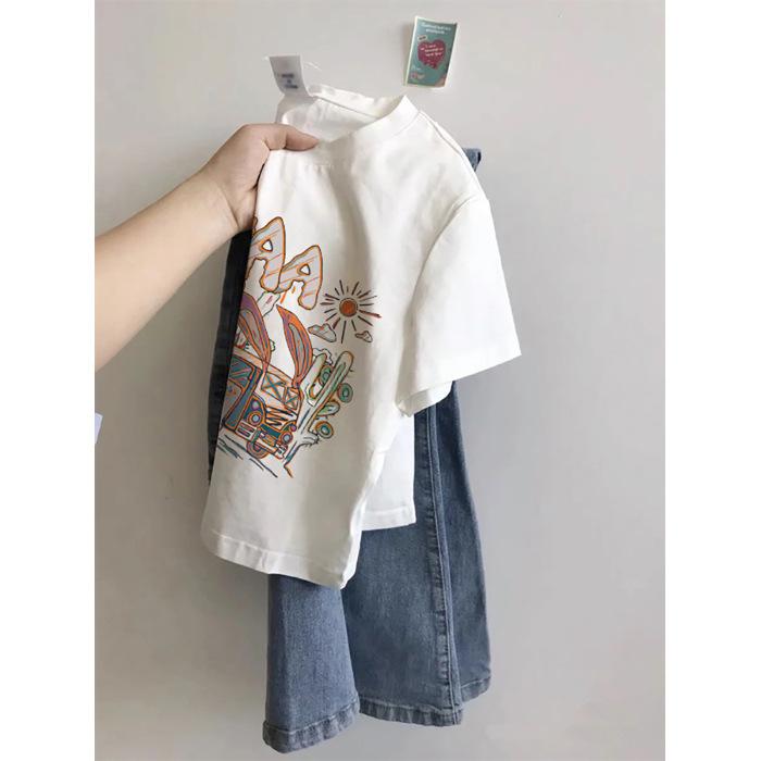 

Homemade good goods to share~ Pure cotton short front shoulder T-shirt women s foreign style short sleeve niche unique chic top S белый