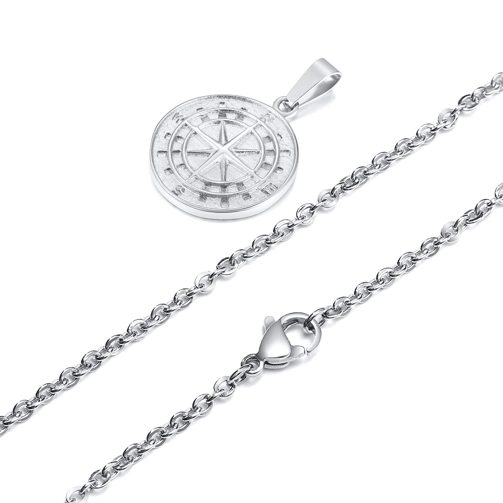 Compass Pendant Necklace,Compass North Star Pendant,Compass Necklace For Men Gift For Him Christmas Gift
