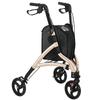 3 Wheel Rollator, Lightweight Aluminium Tri Walker with Adjustable Handle, Storage Bag and Dual Brakes, Folding Mobility Walking Aid for Elderly