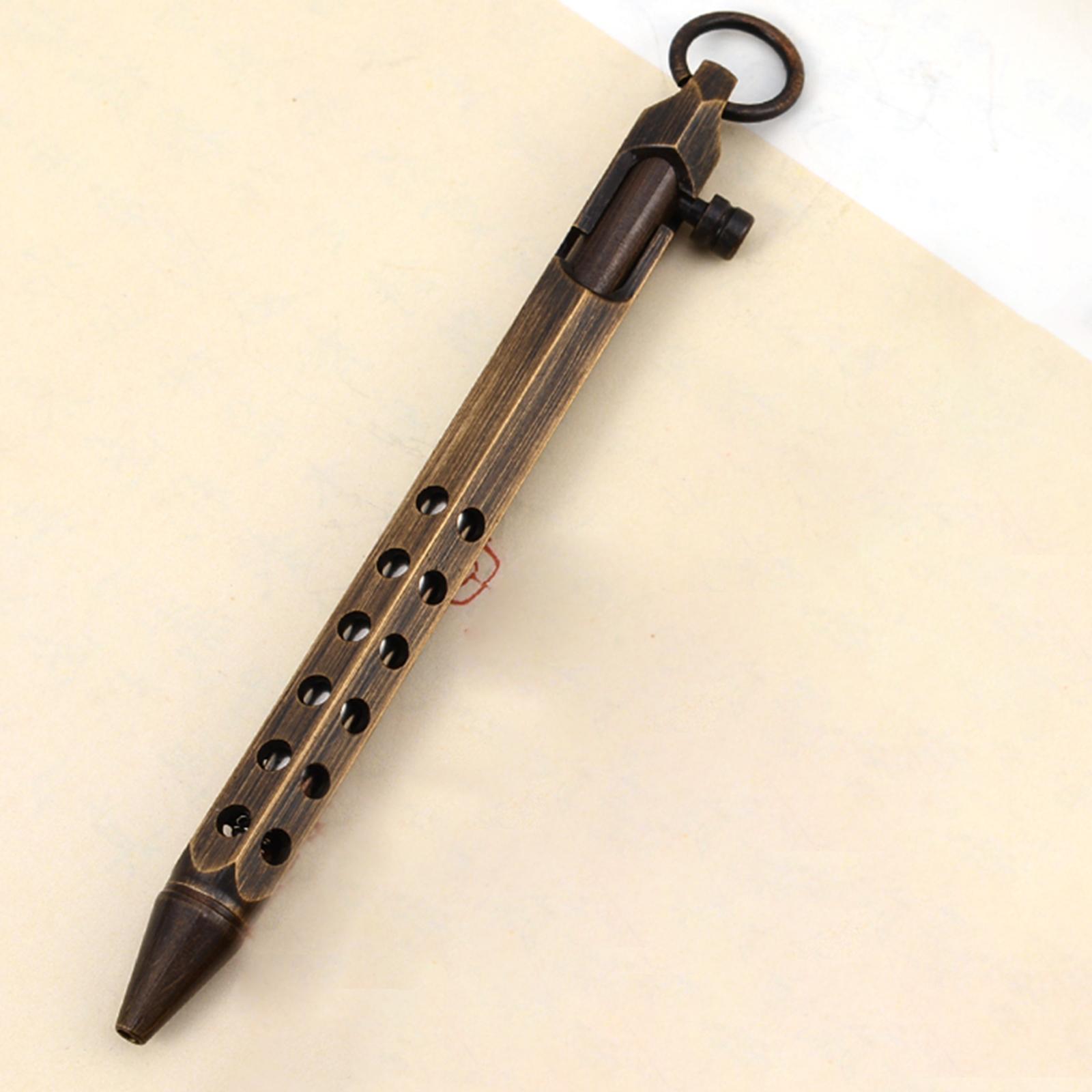 

Латунная шариковая ручка Женская Мужская Подарки Карманный размер Пишущая ручка Роллерная ручка EDC ручка Ручка для повседневного использования Бизнес Офис чёрный